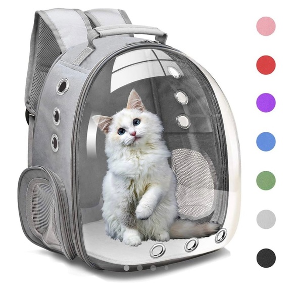 Bubble Carrying Bag for Small Medium Dogs / Cats - Grey - Picture 2 of 4